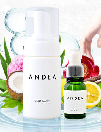 ANDEA clear SOAP ＆ white OIL